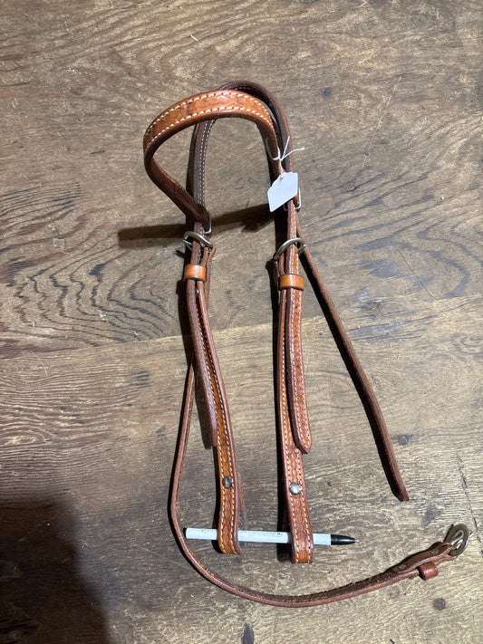 Tooled browband headstall
