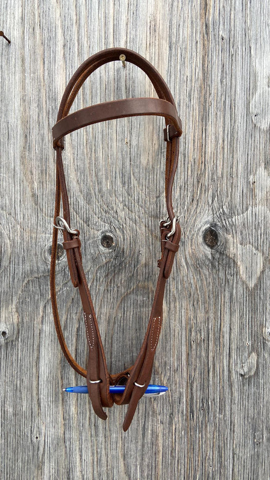 Quick change browband headstall oiled & soft