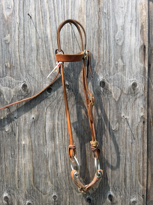 Draft headstall with bit and curb