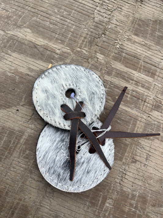 Hair on cowhide bit guards