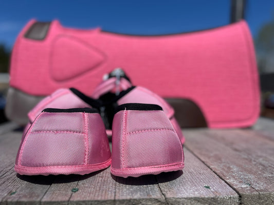 pink no turn bell boots
