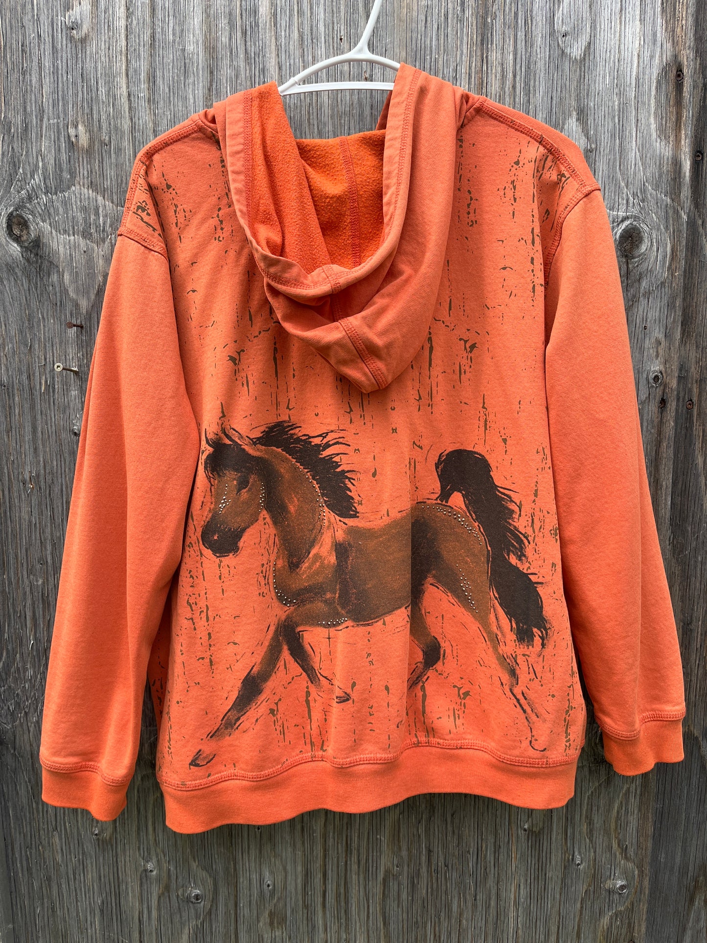 Large bit & bridle hoody horse on back