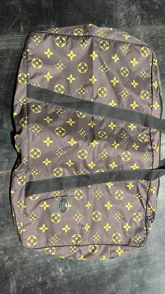 Designer brown western saddle pad carry case