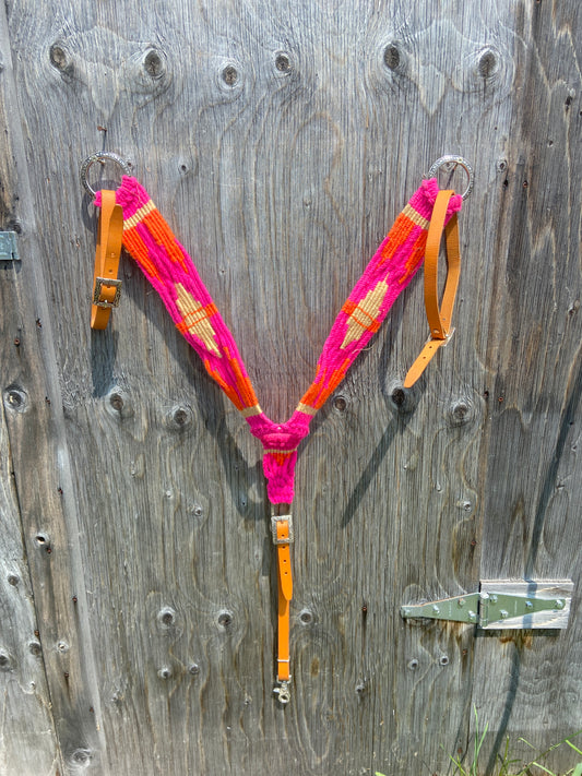 Pink and orange breastcollar
