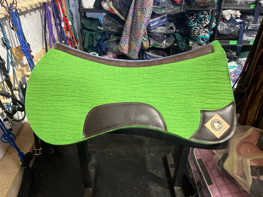 30” green wool pad
