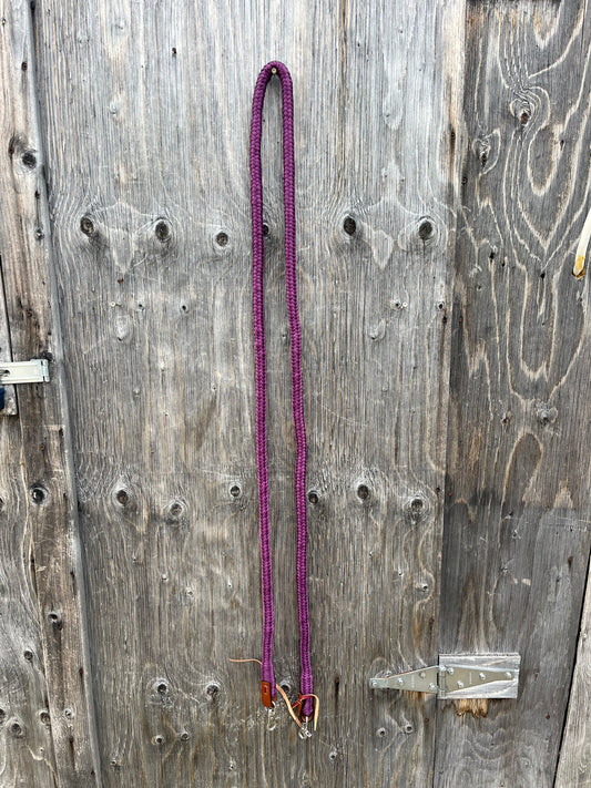 Plum reins with snaps