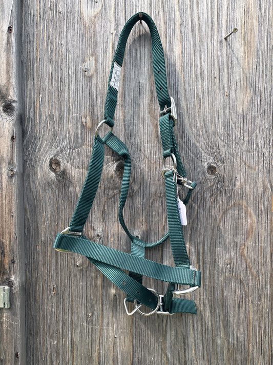 Double ply hunter green halters