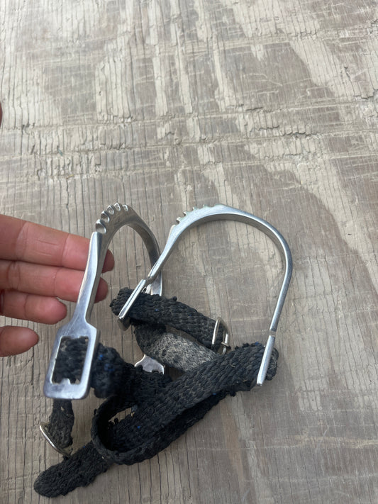 Spurs with straps