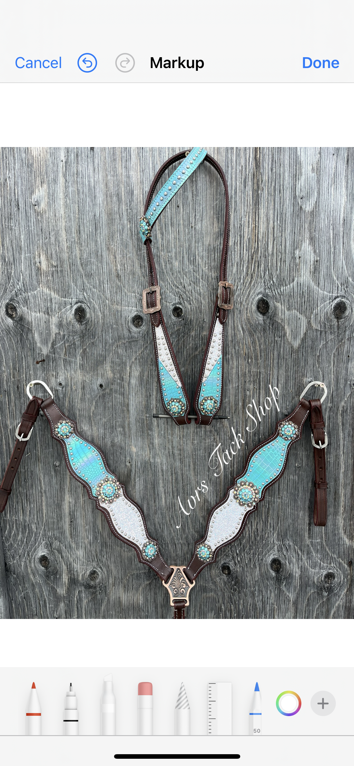 Blue and white glitter tack set