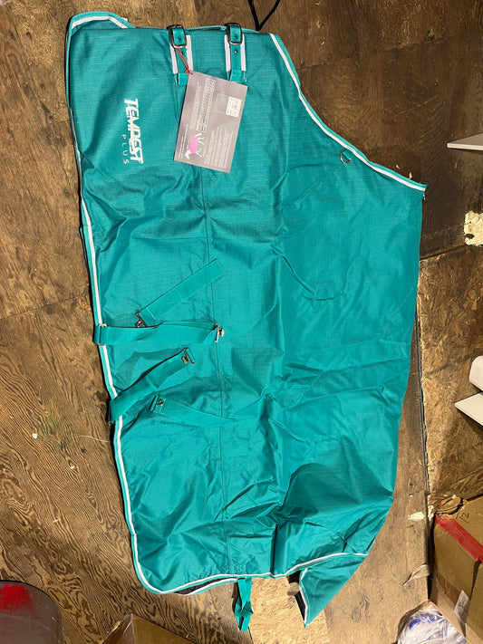 72” teal 200 gram winter turnout