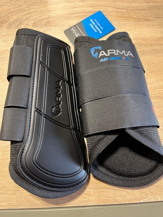 Black air motion shires full brush boots