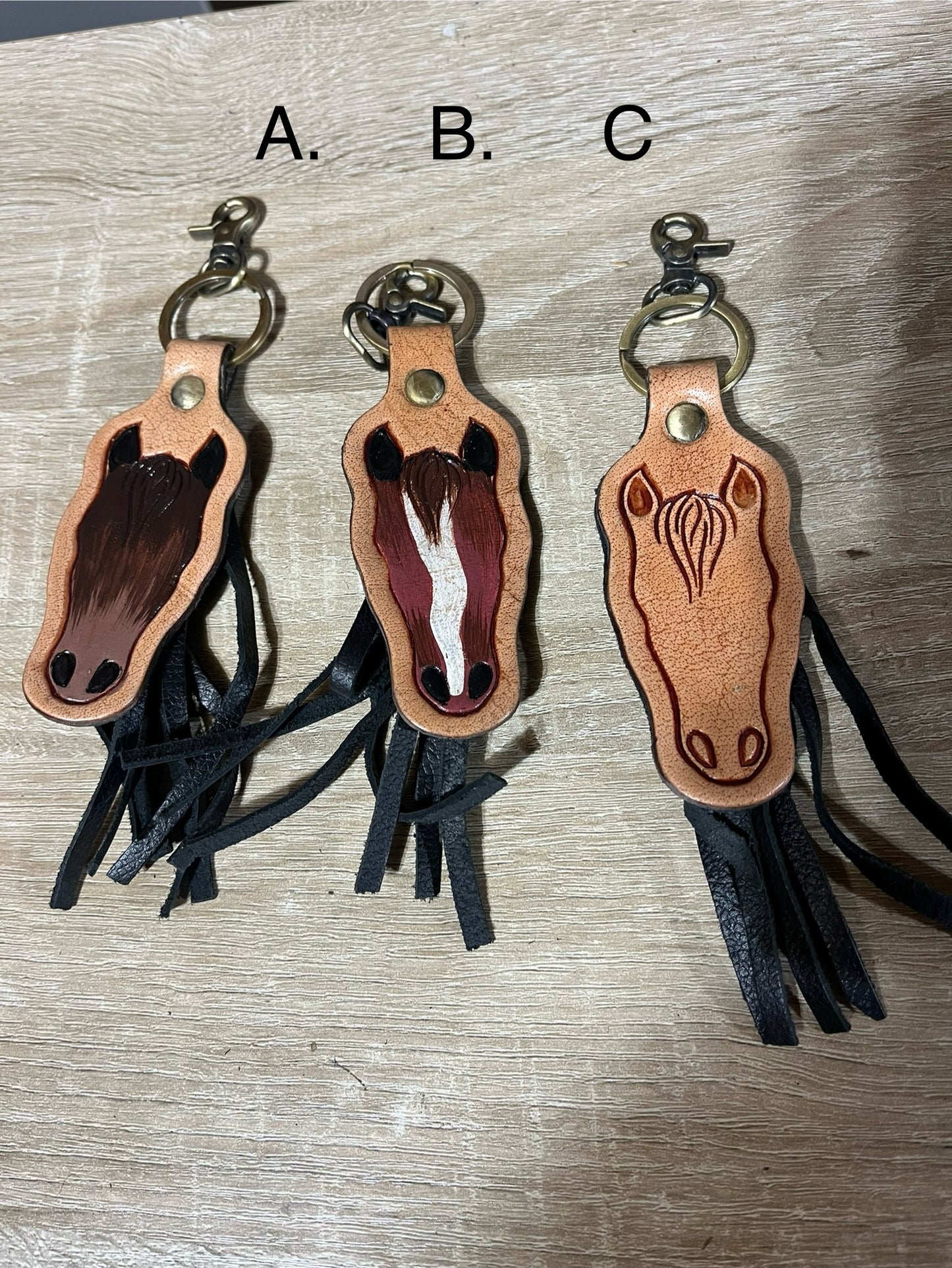 Horse head keychains