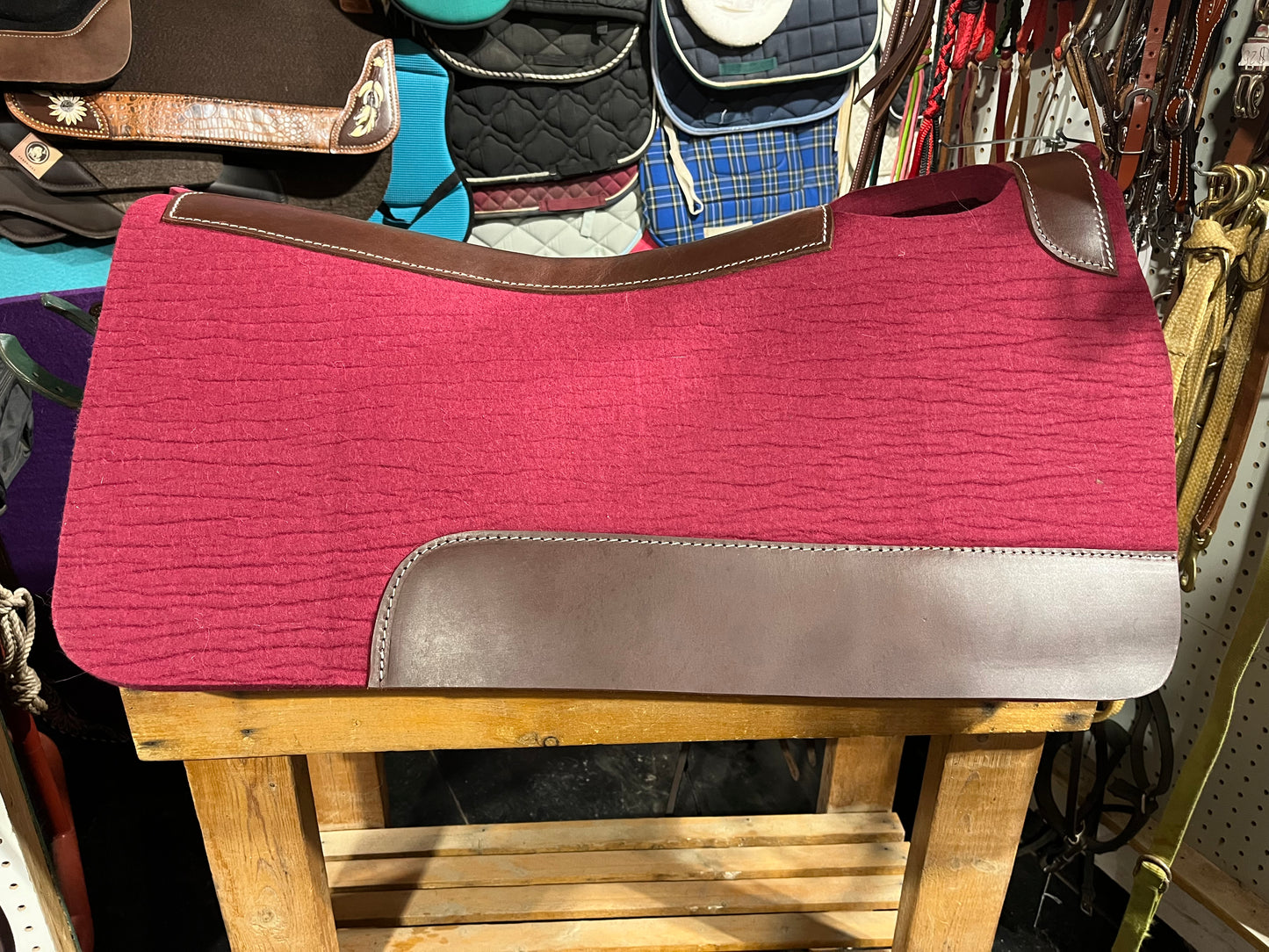 Maroon wool pad 30x1”