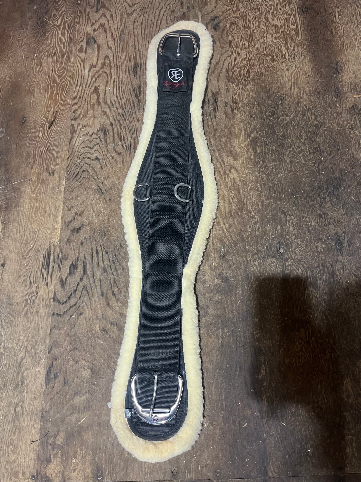 36” reinsman fleece roper cinch with roller buckle and removable backing