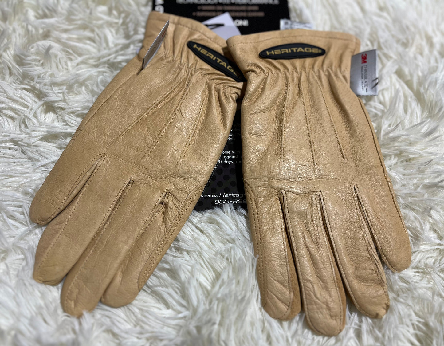 Adult heritage cold weather leather glove