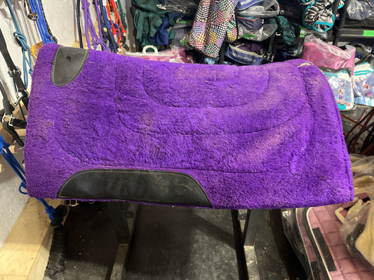 Purple fleece western pad
