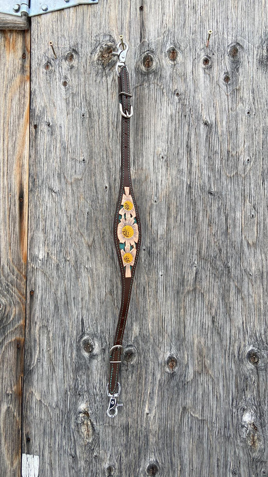 White flower wither strap