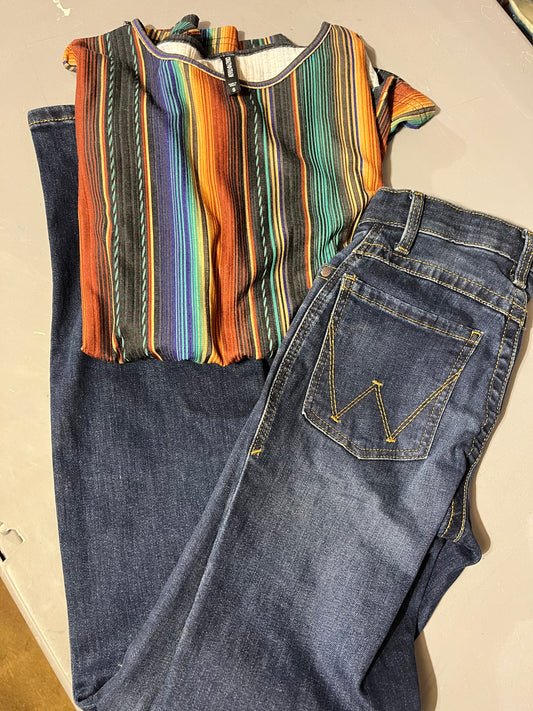 Small serape long sleeve roomy loose fit by crazy train new