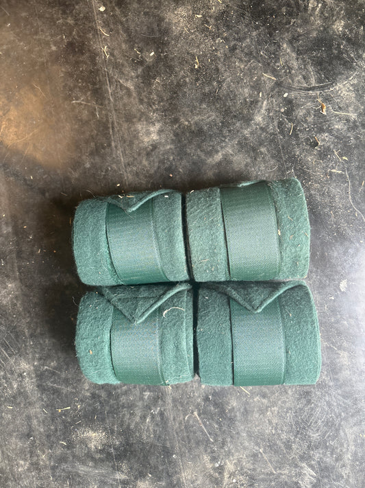 Set of four hunter green polos
