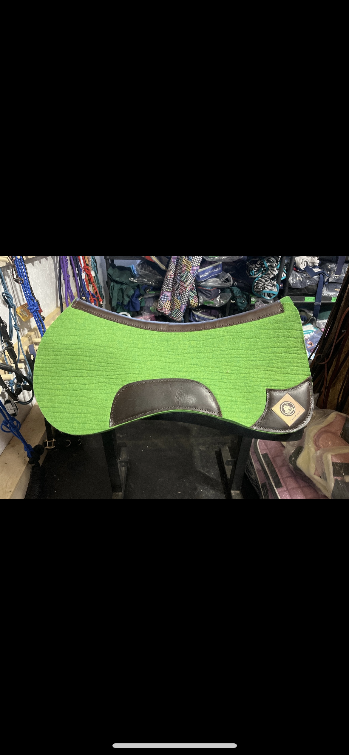 Green western shaped pad 30x1”