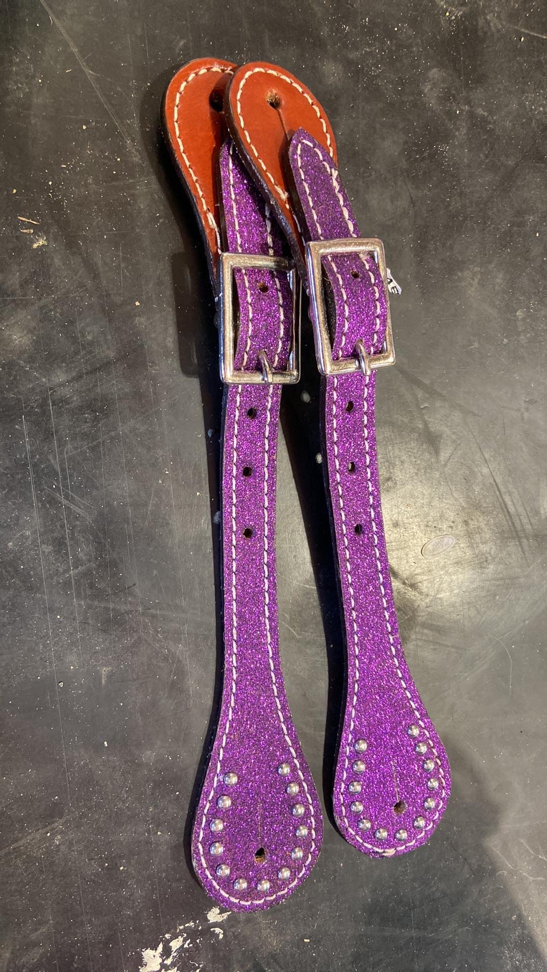 Glitter spur straps