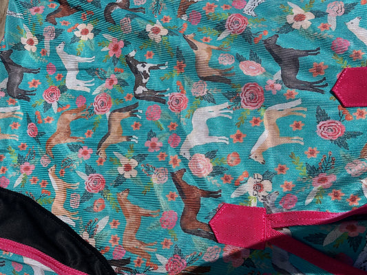 75” pony print flysheet with neck and belly