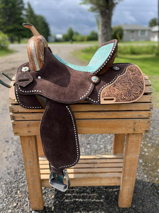 14” Klassy cowgirl barrel saddle