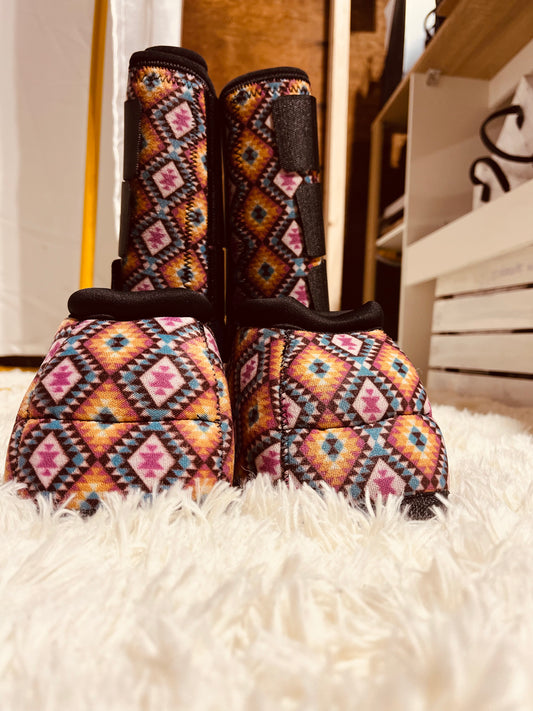 Aztec sport boots with matching bell boots