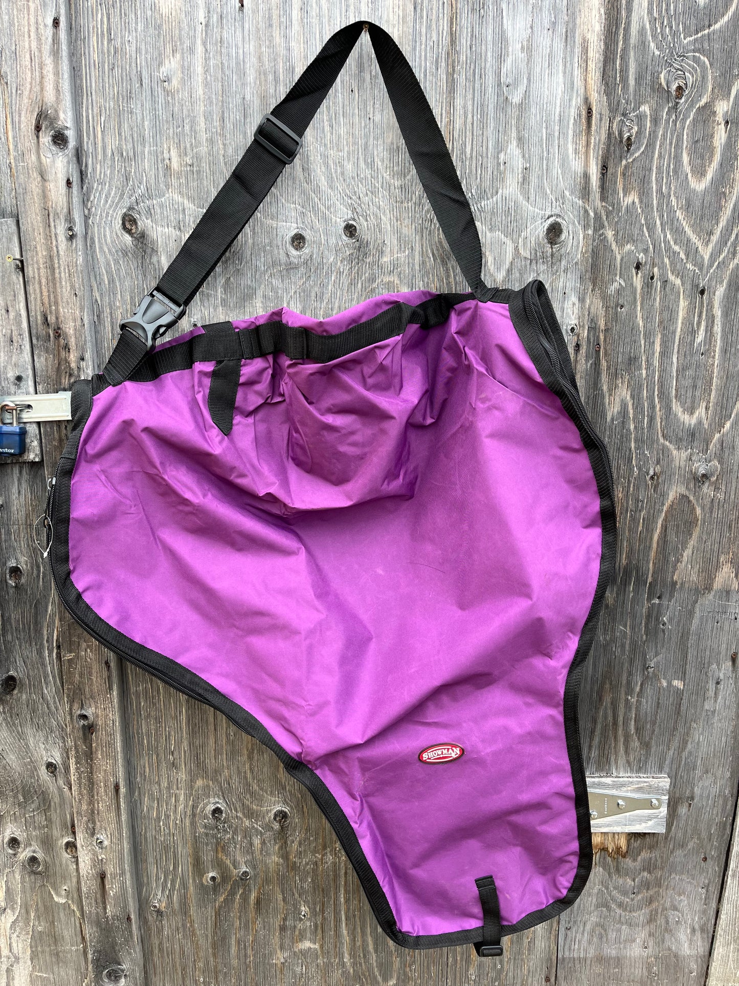 Purple Western saddle carry case and cover 2 in 1