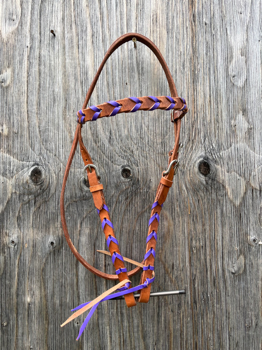 Browband coloured lace headstalls