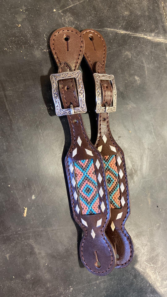 Woven Aztec spur straps