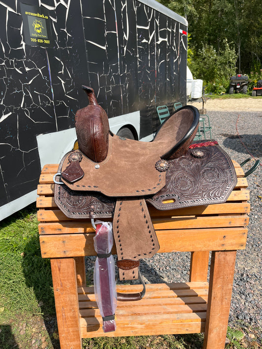 13” youth barrel saddle
