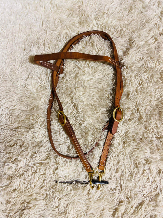 Harness leather quick change browband headstall