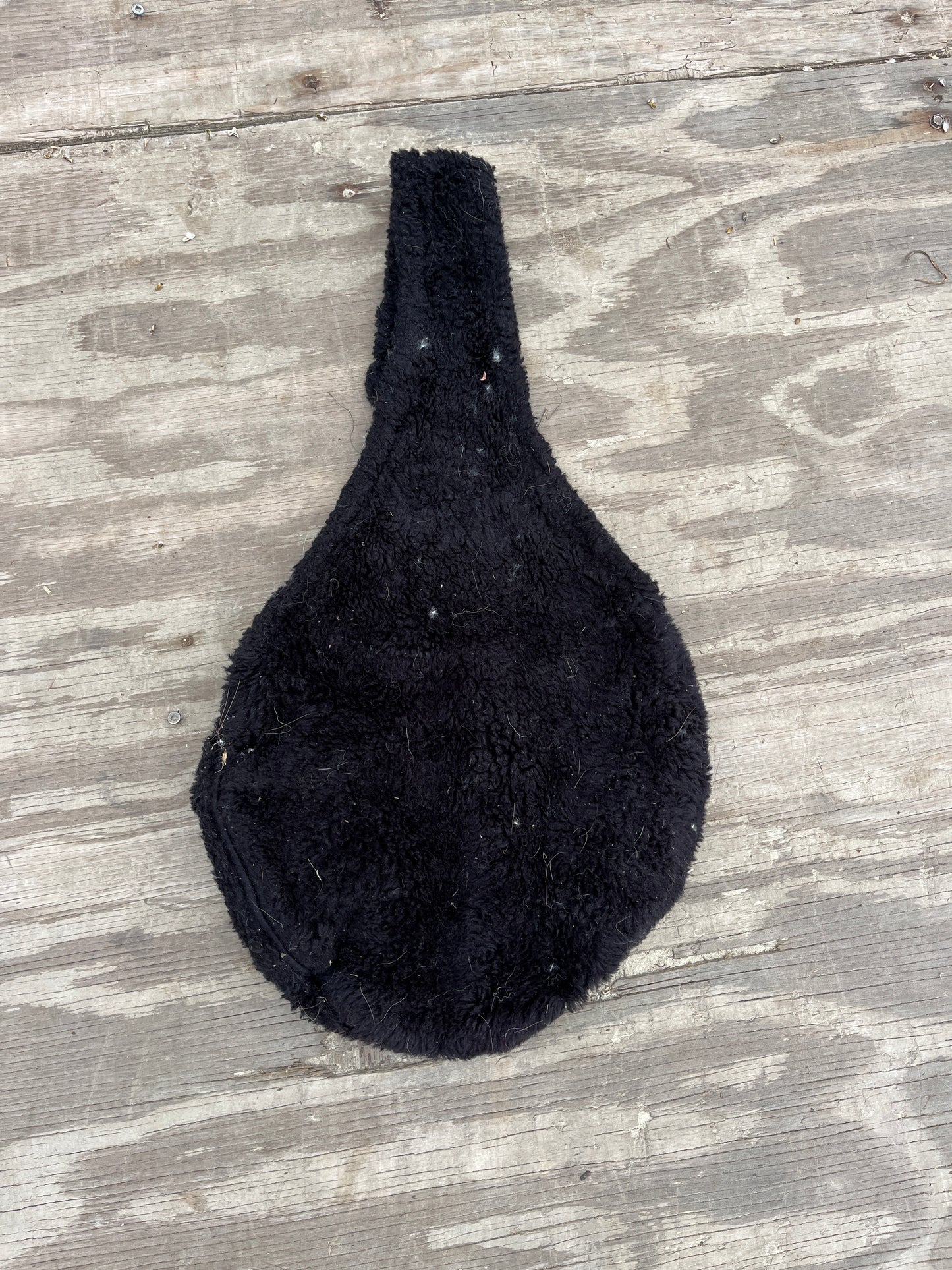 Fleece saddle seat cover