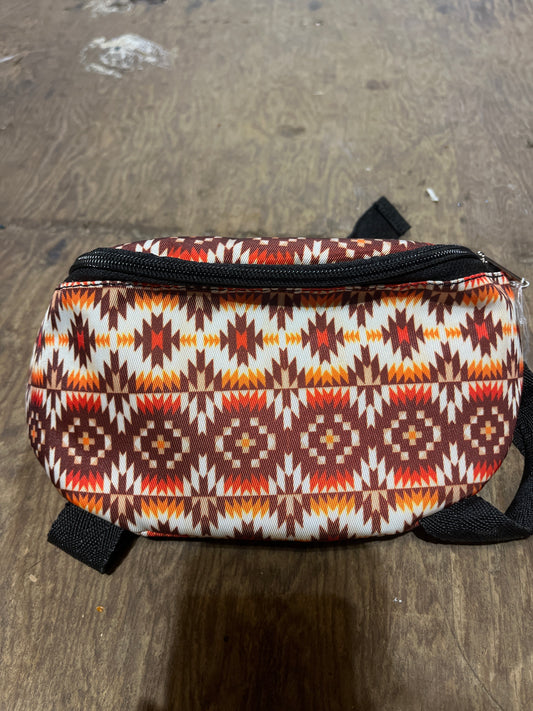 Brown Aztec saddle sac