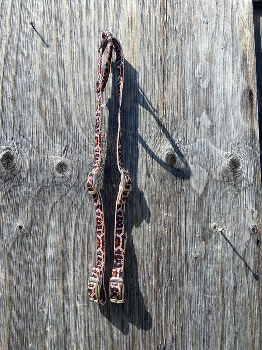 Black python print nylon one ear
