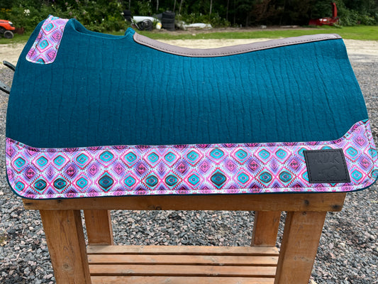 Peacock deep turquoise colorful Aztec pad 30x7/8