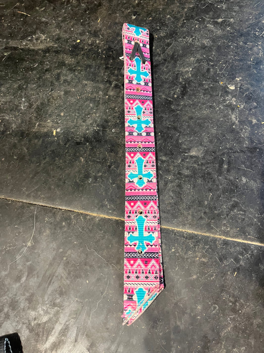 Pink Aztec cross off billet