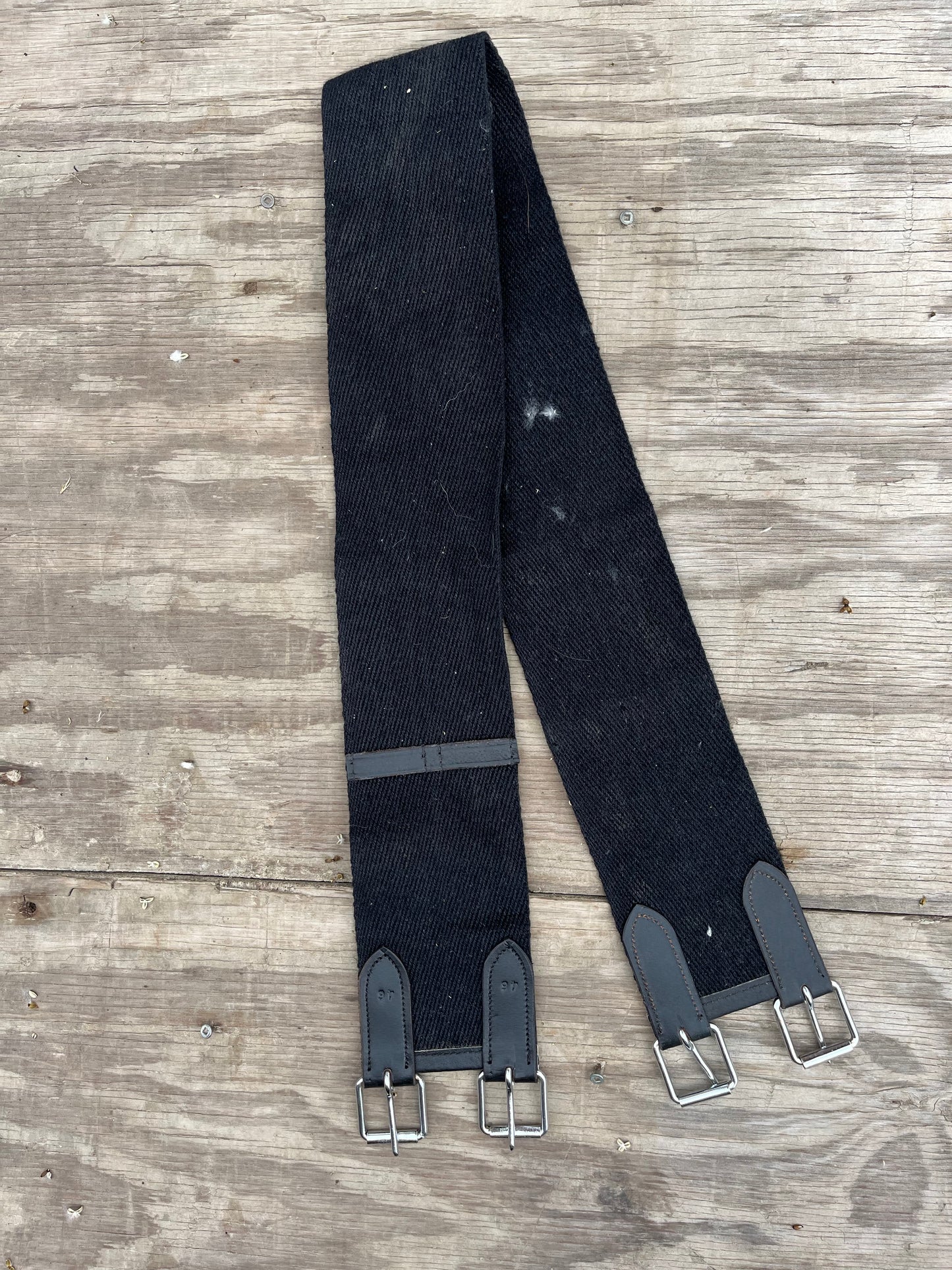 46 black new nylon girth