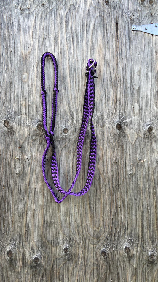 Braided barrel reins with knots