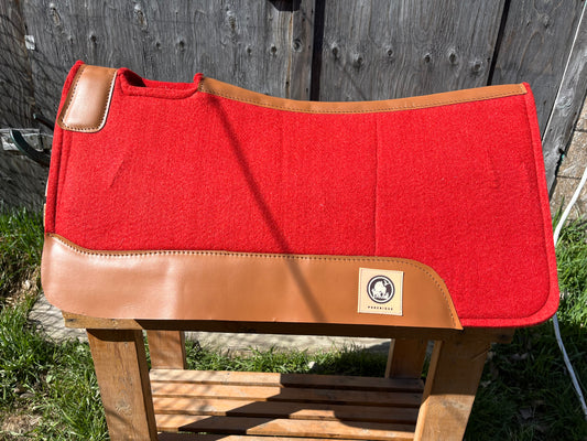 32” red wool pad