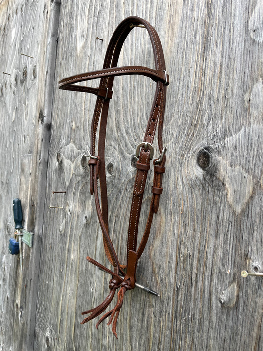 Browband oiled headstall