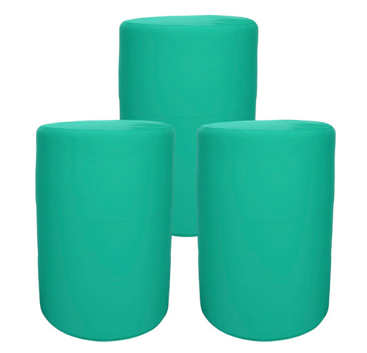 Teal set of 3 lycra barrel covers