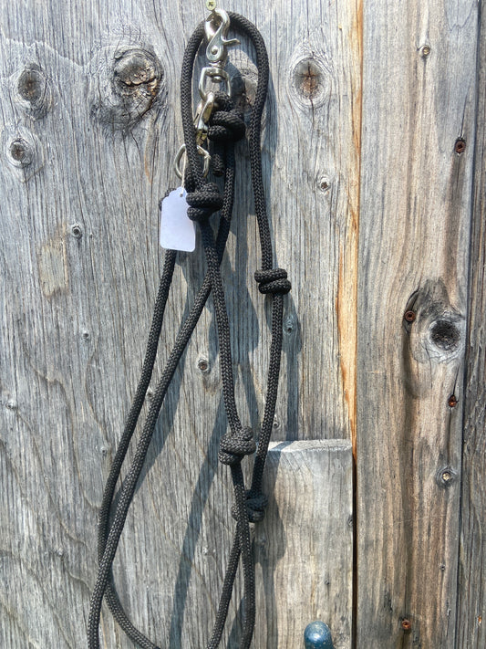 Black nylon reins