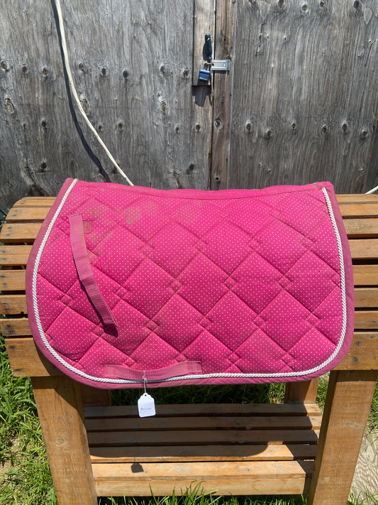 Polka dot pink pony pad