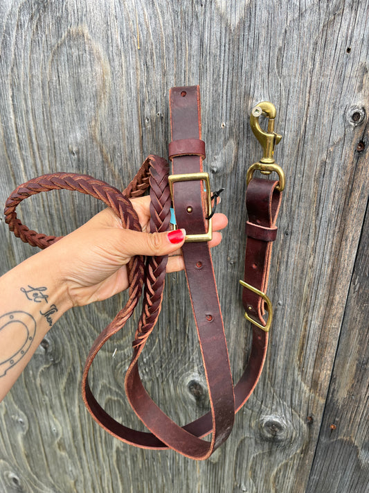 Dutton magic braided barrel reins