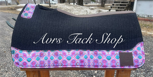 Black with Teal Pink Aztec 30 x 7/8