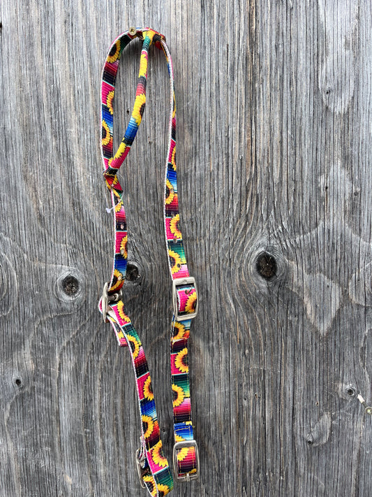 Sunflower serape quick change nylon one ear headstall