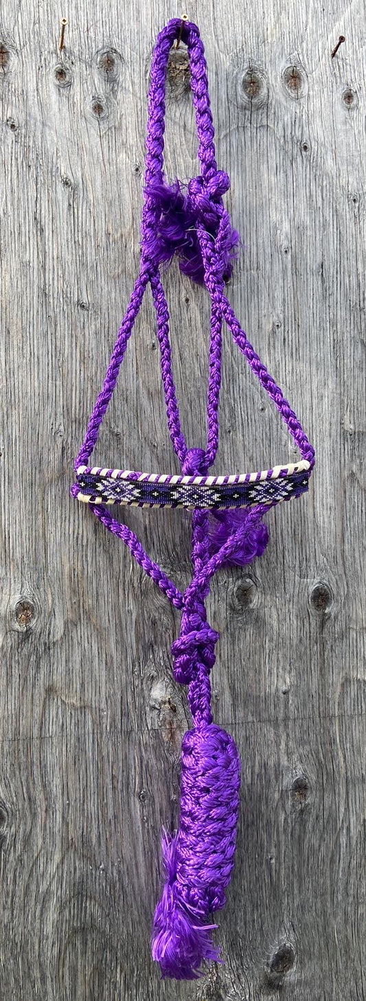 Purple muletape halter and lead set