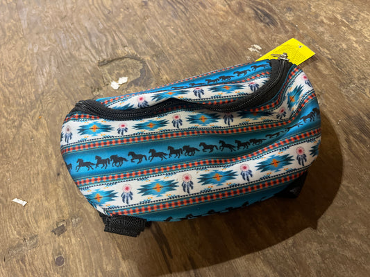 Horse print saddle sac